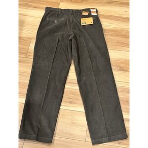 Haggar Go To Corduroy Pants 38X30L Cotton New Brown Comfort Waistband